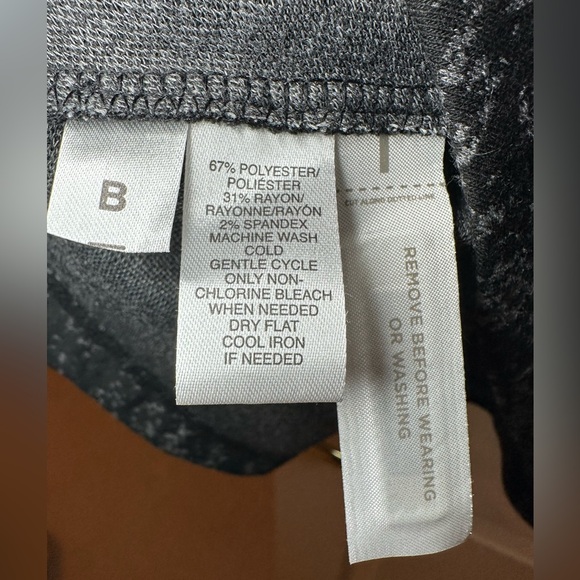 Ann Taylor Loft Black and Grey Short Sleeve A-Line Dress Size 2 - Picture 3 of 3